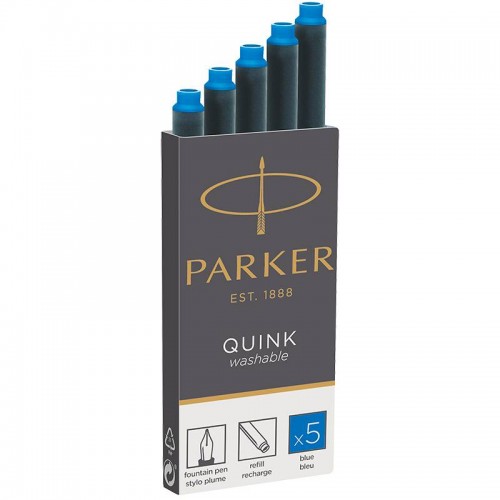 Синие неводостойкие картриджи Parker (Паркер) Quink Cartridges Washable Blue 5 шт в Нижнем Новгороде
