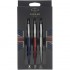 Набор Parker Jotter London Trio: гелевая ручка Red CT + шариковая ручка Blue CT + карандаш Stainless Steel CT и ежедневника триколор в Нижнем Новгороде