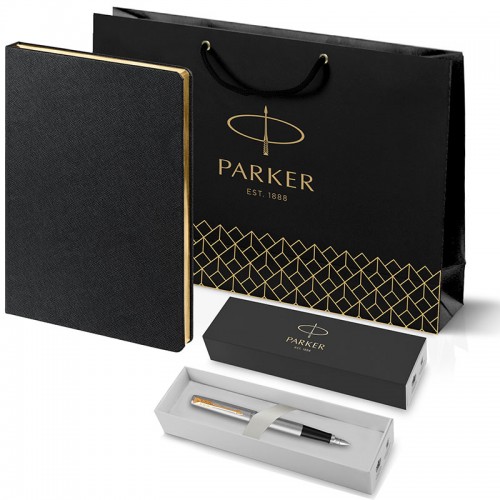 Набор Parker Jotter Stainless Steel GT из перьевой ручки и черного ежедневника недатированного в Нижнем Новгороде
