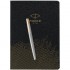 Набор Parker Jotter Stainless Steel GT из перьевой ручки и ежедневника недатированного черного цвета в Нижнем Новгороде