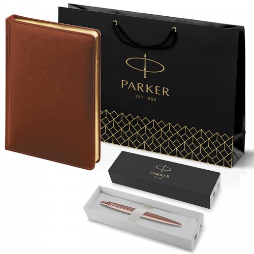 Набор Parker Jotter XL SE20 Monochrome Rose Gold из шариковой ручки и ежедневника коричневого цвета в Нижнем Новгороде