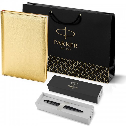 Набор Parker Jotter XL SE20 Monochrome Black из шариковой ручки и ежедневника золотистого цвета в Нижнем Новгороде