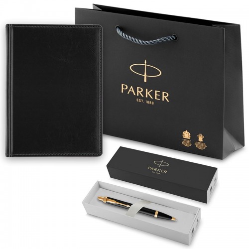 Набор Parker IM Metal Black GT из шариковой ручки и ежедневника недатированного черного цвета в Нижнем Новгороде