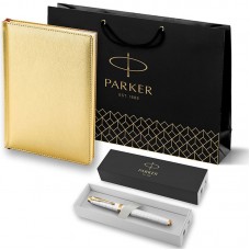 Набор Parker IM Premium Pearl GT из перьевой ручки и ежедневника недатированного